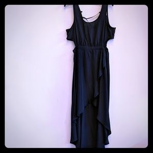 Black high low cut out side womensize large dress